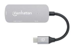 Manhattan 130707 - Kabelgebunden - USB 3.2 Gen 1 (3.1 Gen 1) Type-C - 100 W - Aluminium - 3840 x 2160 Pixel - 30 Hz